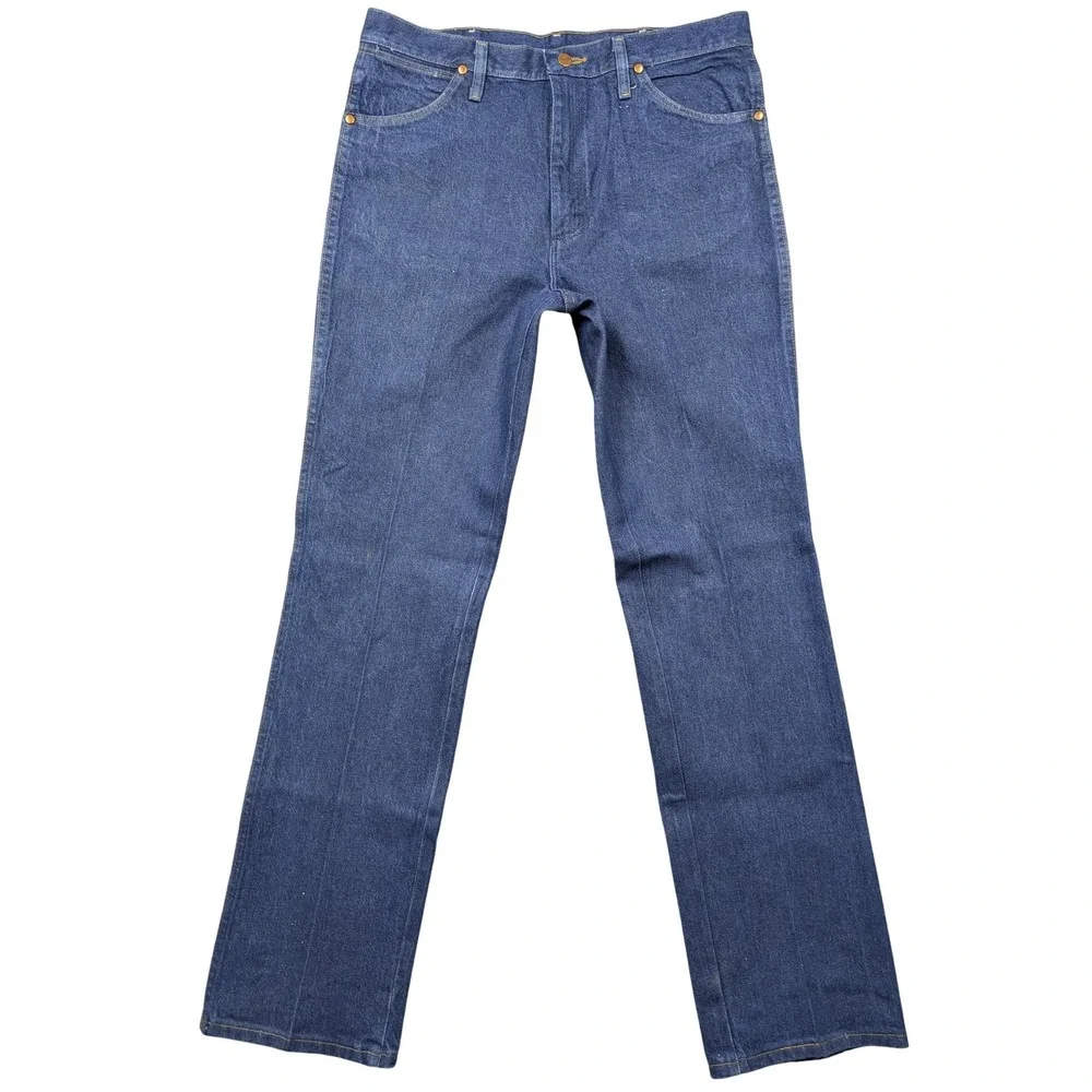 Wrangler 936PWD Jeans Mens 34x34 (35x34) Blue Denim Cowboy Cut Bootcut Western